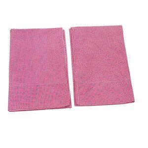 Set of 2 Ralph Lauren RLL Pillowcases Red Gingham Wendy 100% Cotton Made in USA